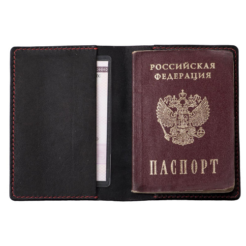 Кожаная обложка на паспорт Россия